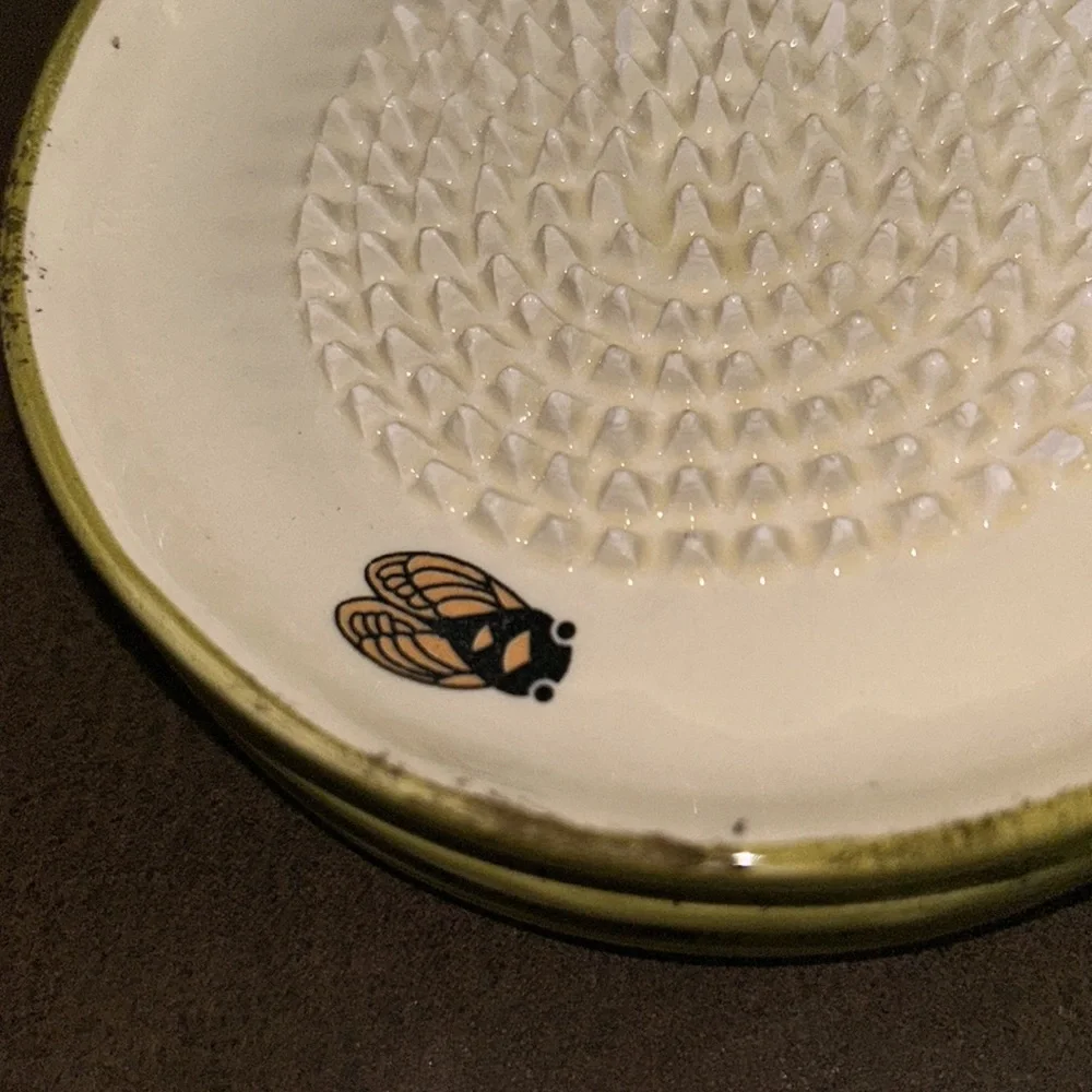 NWT Ceramic Hand Made Garlic Grater, Zester Plate